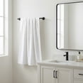 thumbnail image 6 of Unique Bargains Soft Absorbent Striped Bath Towel 2 Pack White/Light Brown 55"x28", 6 of 7