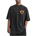 thumbnail image 2 of Tops para hombre, blusas y camisas de cuello redondo y manga corta para hombre, camisetas deportivas informales con estampado desgastado para hombre, blusas de cuello redondo y manga corta para hombre, 2 of 5