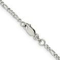 thumbnail image 3 of Sterling Silver 2.25mm Figaro Chain (16 X 2.25) Made In India qfg060-16, 3 of 5