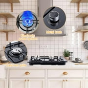 Propane Stove Indoor Powerful Built-in Burners Thermocouple Protection Counter Stove Multi-Function Tabletop Stove for Kitchen Cooking