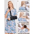 thumbnail image 4 of Pinspark Hospital Gowns Open Back for Women Bedridden Nightgowns Back Opening Short Sleeve Post Surgery Tear Away Adaptive Dresses, 4 of 6