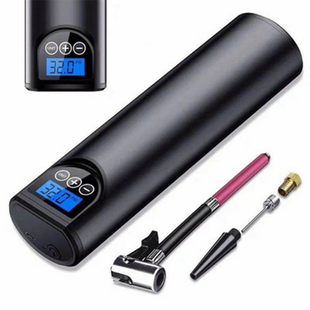 Compresor de aire portátil, mini bomba de aire eléctrica, inflador de neumáticos digital de 150 PSI, inalámbrico de mano, recargable por USB, para automóviles, motocicletas, bicicletas, pelotas o