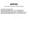thumbnail image 2 of CMX Front Disc Brake Rotors Hub Assembly and Ceramic Pads Kit for Car Ford Ranger Mazda B3000 B2300 B4000 K8C-102713, 2 of 11