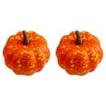 thumbnail image 3 of 2PC Pumpkin Fall Decorations, 2.36" Mini Faux Pumpkin, Small Decorative Pumpkins for Thanksgiving Fall Decor, Halloween Plastic Pumpkins, Natural‑Textured Fake Pumpkin, Harvest Pumpkins for Mantel, 3 of 5