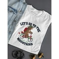 thumbnail image 3 of Go Mountains Bear On Bike Shaped T-Shirt Women -Image by Shutterstock, Female Small, 3 of 4