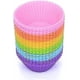 thumbnail image 1 of Mini Muffin Pan - Reusable Silicone Cupcake Molds 2in 24 Pack - Small Baking Cups Truffle Cake Pan Set Nonstick In 6 Colors, 1 of 4