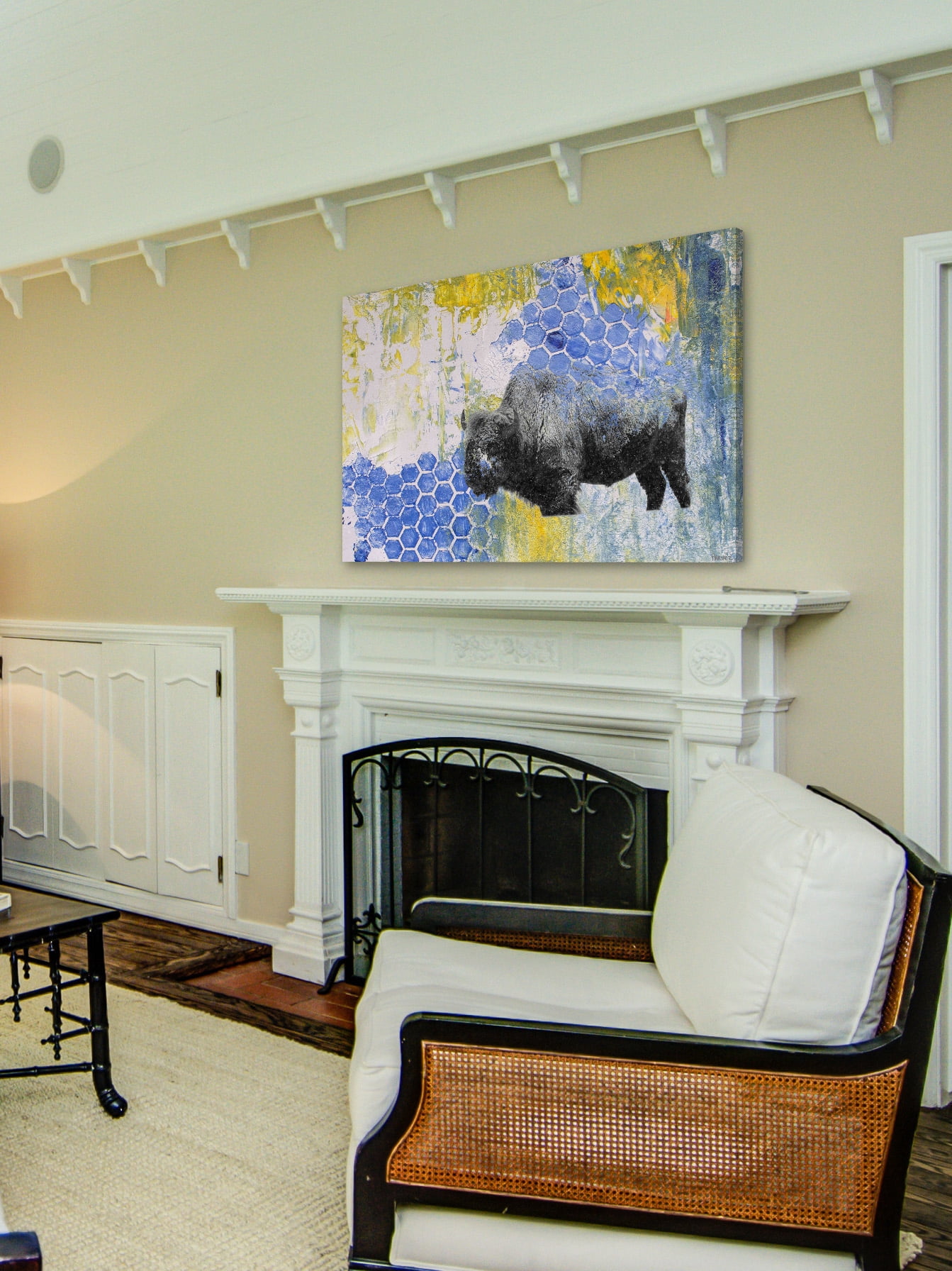 "Buffalo Honeycomb" Painting Print on Wrapped Canvas