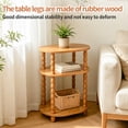 thumbnail image 3 of GOODLAN Wooden 3-Tier Side Table, Small End Table for Living Room and Bedroom, Rustic Walnut  Vintage Accent Coffee Table Nightstand with Storage, 3 of 9