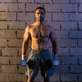 thumbnail image 4 of HolaHatha 5, 10, and 15 lb Neoprene Dumbbell Free Hand Weight Set & Rack, 4 of 9