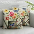thumbnail image 3 of RUIYC Spring Floral Pillow Cover Flower in and Butterfly Decorative Throw Pillow Case Spring Outdoor Cushion Cover for Home Couch Sofa Farmhouse Decor, 3 of 5