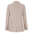thumbnail image 5 of Olyvenn Trendy Loose Blazers Coats Elegant for Women Solid Slim Fit Business Work Office Lightweight Notched Lapel Collar Womens Suit Button Open Front Casual Long Sleeve Blazer Jackets Beige 8, 5 of 6