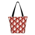 thumbnail image 3 of Gaeub Fire Symbols Printed Tote Bag Grocery Bag Reusable Shoulder Bag with Zip for School Kitchen Park DIY, 3 of 9
