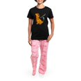 thumbnail image 4 of CafePress - Fishing Cartoon Dog Women's Dark Pajamas - Women's Short Sleeve Print T-Shirt and Pants Dark Cotton Pajama Set, 4 of 7