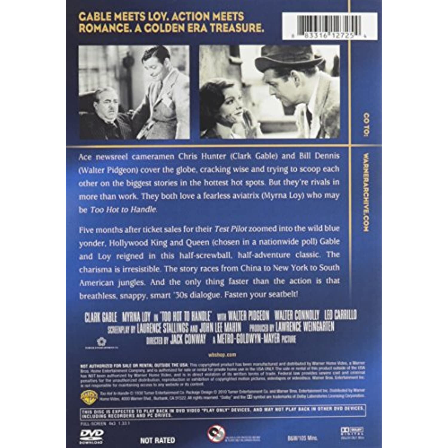 Too Hot to Handle (DVD), Warner Archives, Comedy - image 2 of 2