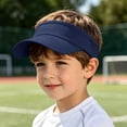thumbnail image 3 of Ticikt Kids' Adjustable Sun Visor Hat, UPF 50+ Lightweight Cap for Sports and Beach,Navy, 3 of 8