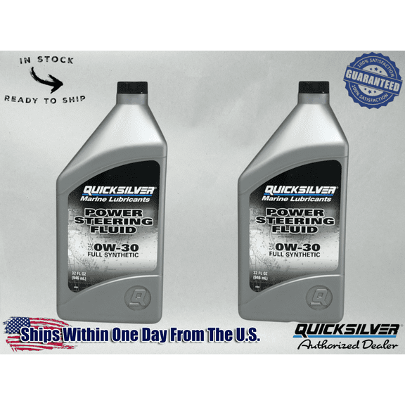 Mercury OEM Power Steering Fluid Quarts 92-858077Q01 2 Pack