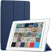 DuraSafe Cases For iPad PRO 12.9 Inch 2nd Generation 2017 Slimline Series Lightweight Protective Cover with Dual Angle Stand & Froasted PC Back Shell - Navy Blue