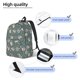 thumbnail image 3 of Easygdp Hedgehogs and Flowers Mochila de Lona Resistente para Laptop, Compatible con Laptops de 15 a 17 pulgadas, Ideal para Escuela, Trabajo y Viajes-Medium, 3 of 5