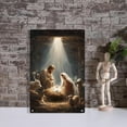 thumbnail image 4 of Nativity Scene Holy Family Tin Sign Vintage Christmas Metal Sign Suitable for home， church， and gallery wall decor 8 x 12， easy to hang, 4 of 10