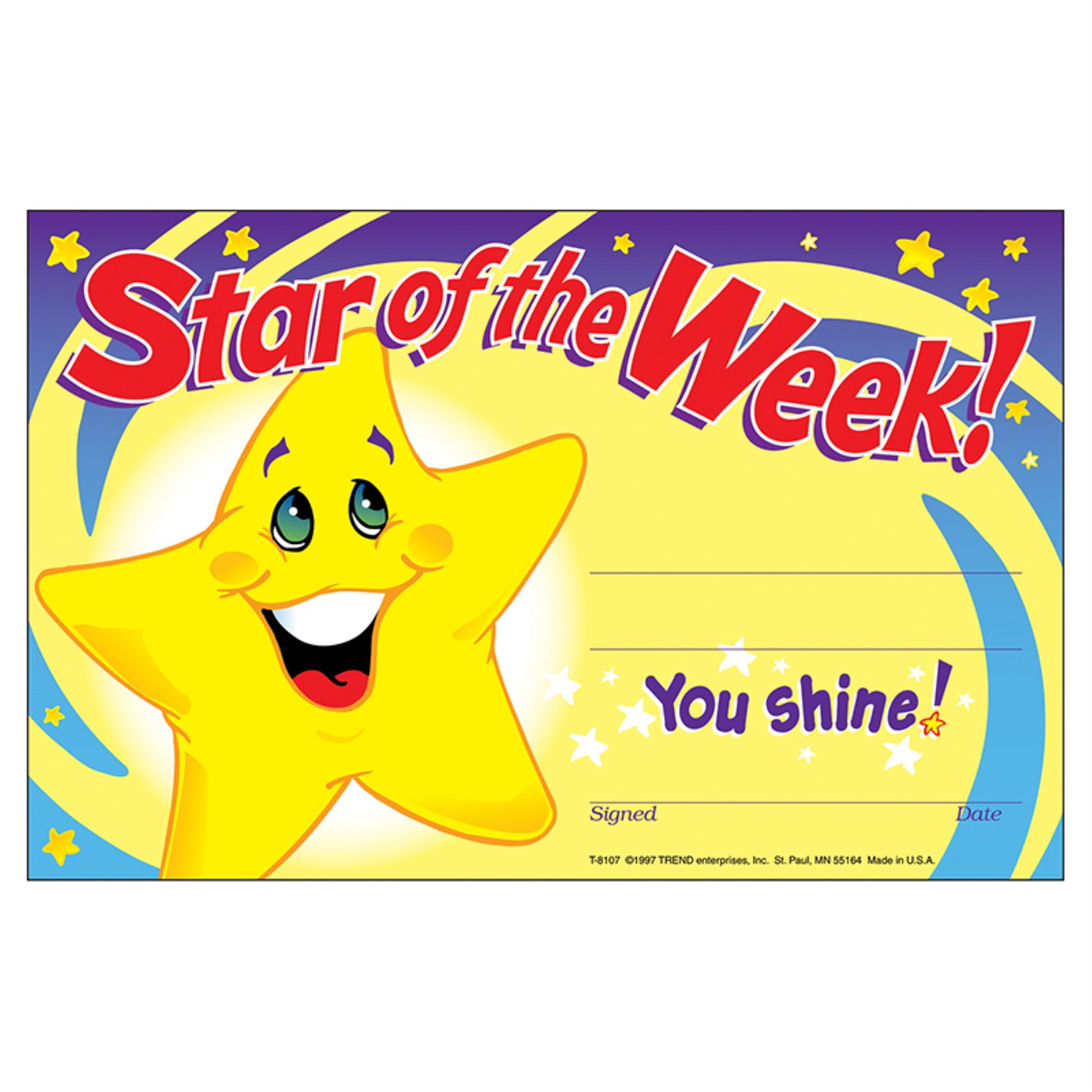 Student Of The Week Certificates-24 Ct. 