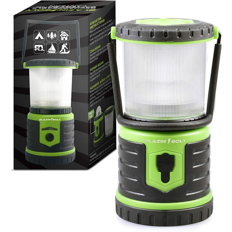 Blazin Ultra Bright Camping Lantern - Waterproof, Portable & Lightweight,  500 Lumens Battery Operated Camping Light - Ideal for Camping, Hurricane