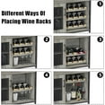 thumbnail image 5 of Wine Bar Rack Cabinet with Detachable Wine Rack, Bar Cabinet with Glass Holder, Small Sideboard and Buffet Cabinet with Mesh Door (Gray), 5 of 7