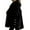 Black, variant on Plus Size Coat Plus Size Coats Bed Jackets for Women Fuzzy Fleece Jacket for Women Lightweight Cozy Button Hooded Shirts Womens Winter Coats Causal Plus Size Bed Jackets, Black-L