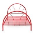 thumbnail image 4 of Furniture of America Miko Contemporary Metal Platform Bed, Full, Red, 4 of 5