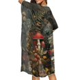 thumbnail image 5 of SEANATIVE Summer Beach Coverup for Women Swimsuit Kimono Flowy Lightweight Open Front Beach Cover Up Soft Swimsuit Coverups for Poolside Party, Mushroom Daisy Leaf Pattern, 5 of 7