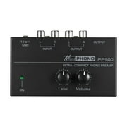 PP500 Phono Turntable Preamp Input /TRS Output Stereo with DC 12V Adapter with Level Volume Control Mini Low Noise Pre