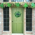 thumbnail image 6 of VOTRUDI Spring Saint Patrick's Day Front Door Wreath,St. Patrick's Day Wreaths for Front Door,Mini Leprechaun Wreath with Clovers St. Paddy's Day Decorations,12x12in，Green, 6 of 9
