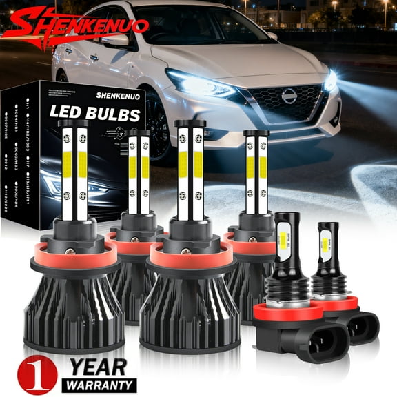 H9 H11 High&Low Beam for Nissan Versa 2020-2021 LED Headlights Fog Lights 6pcs