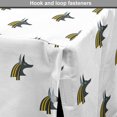 thumbnail image 4 of Egyptian Print Dog Crate Cover, Head of an Indigenous Jackal Antiquities History, Easy to Use Pet Kennel Cover for Medium Large Dogs, 35" x 23" x 27", Yellow Black and Grey, by Ambesonne, 4 of 6