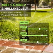 RainPoint Programmable Sprinkler Timer 2-Zone, Automatic Irrigation System Controller, Hose Water Timer for Outdoor Garden Yard Lawn, ITV205