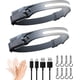 thumbnail image 1 of Linterna frontal LED recargable COB con sensor de movimiento, paquete de 2, resistente al agua, ligera, para correr, ciclismo, camping, pasear perros., 1 of 5