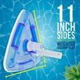 thumbnail image 3 of U.S. Pool Supply Weighted Transparent Triangular Pool Vacuum Head with Swivel Hose Connection and EZ Clip Handle - Connect 1-1/4" or 1-1/2" Hose - Removes Debris, Clean Corners - Safe for Vinyl Pools, 3 of 5