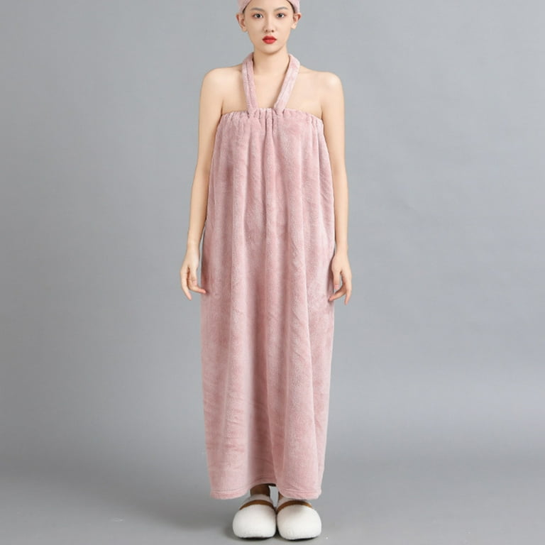 Women's Bathrobe Spa Towel Wrap Adjustable Beach Cover Up Pool Robe  Lightweight Quick Dry Bath Wrap Shower Robe Turkish Towel Dress -  Walmart.com