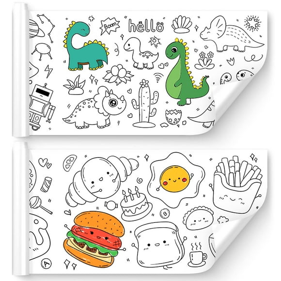 Rollo de papel de dibujo Keweis para niños con pegatinas de 3 m de largo