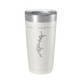 thumbnail image 1 of Candlewood Lake Map Tumbler Travel Mug Insulated Laser Engraved Coffee Cup Ohio 20 oz White, 1 of 1