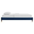 thumbnail image 3 of Harlow Full Performance Velvet Platform Bed Frame Navy, 3 of 5