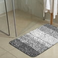 thumbnail image 3 of Unique Bargains 1 Pcs Polyester Bathroom Mat Non Slip Soft Bath Mats Rugs Machine Washable Gradient Gray 60x40cm, 3 of 6