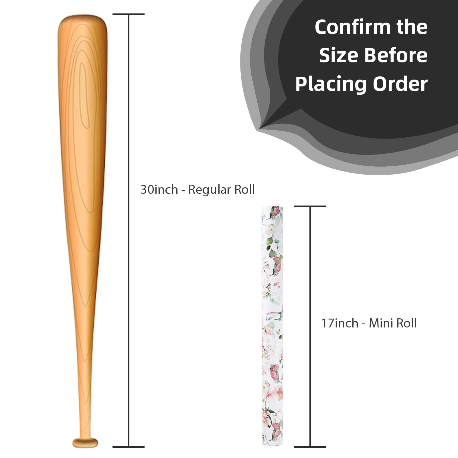 HOMERAL Floral Gift Wrapping Paper Roll - 17in x 33ft photo 5