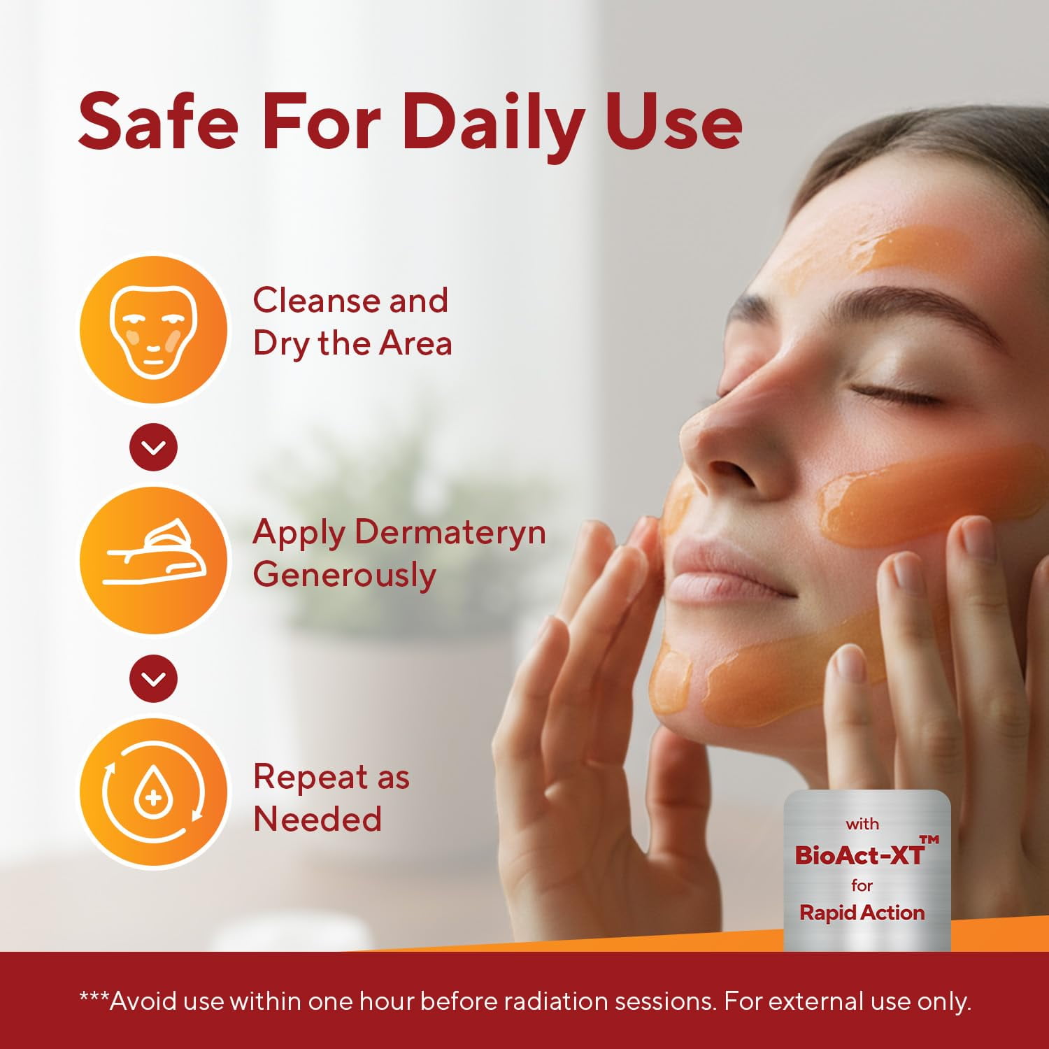 Marie Originals DermaTeryn Sunburn & Post Radiation Cream, Max Strength Moisture Barrier for Dry, Irritated or Sensitive Skin, Fragrance Free4 fl. Oz