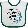 thumbnail image 3 of Inktastic My Mimi Loves Me Girl Girls Baby Bib, 3 of 4