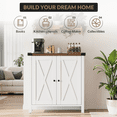 thumbnail image 4 of Small Storage Cabinet, Farmhouse Sideboard Buffet Cabinet with 2 Doors and Adjustable Shelves, Accent Entryway Console Cabinets for Living Room, Dining Room, 4 of 9