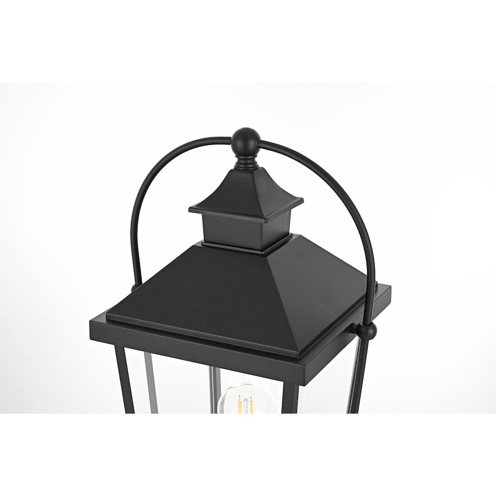 Elegant Lighting Luz 23 inch Outdoor Post light in Black