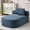 Blue, variant on Oversized Chaise Lounge Chair 67.5 in, 46 in Wide Corduroy Sleeper Sofa, Convertible Sofa Bed, Deep Seat Lounge for Living Room, Twin Sleeper, No Assembly，Beige