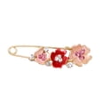 thumbnail image 2 of enjoywould Brooch Badge Flower Grace Rhinestone Inlay Electroplating Temperament Clothing Matching Colorfast Women Badge Pin Accessories Clothing Accessories, 2 of 5