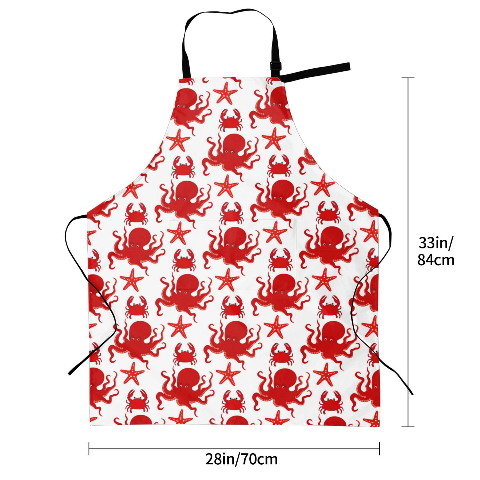 Kdxio Octopus Apron with Pockets Adjustable Kitchen Aprons for Men Women Waterproof Aprons for Cooking,Drawing,Crafting, Baking Household Cleaning