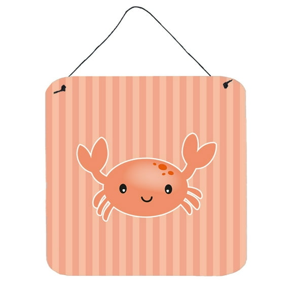 Carolines Treasures BB7121DS66 Crab Wall or Door Hanging Prints 6HX6W multicolor